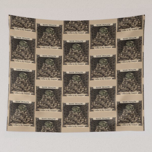 Item preview, Book Dragon Coffee Is My Treasure Fantasy Reader Design designed and sold by thoughtswear.