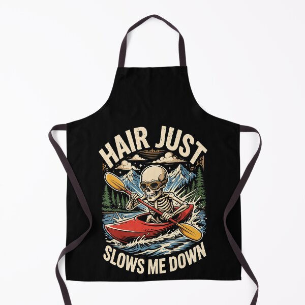 Item preview, Hair Just Slows Me Down Funny Bald Kayaker Skeleton Whitewater Kayaking Adventure designed and sold by yoddel.