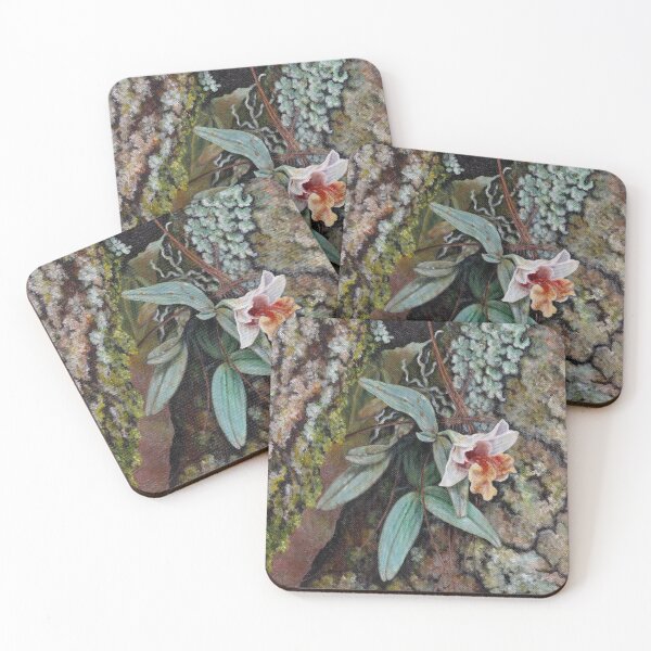 Item preview, White Wild Orchid Forest Dendrobium bellatulum Illustration  designed and sold by Anna Ratkevich.