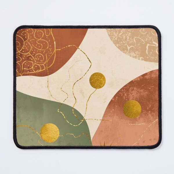 Item preview, Modern Abstract Boho Geometric Wall Art | Earth Tone Minimalist Gold Line Design designed and sold by lavanya11.