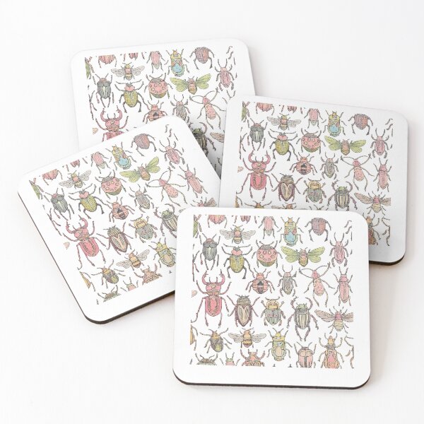 Item preview, Vintage Insect Collection Pattern | Colorful Beetles, Bees & Bugs Illustration designed and sold by byaga.