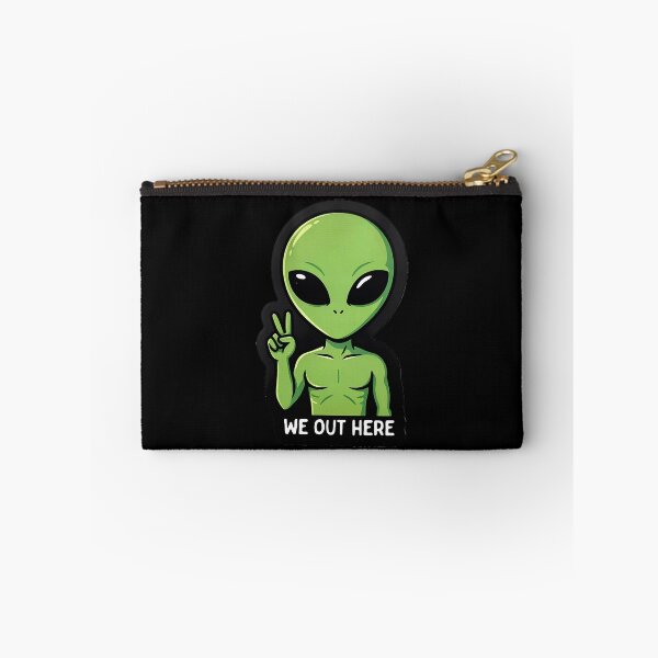 Item preview, We Out Here Cute Green Alien Peace Sign Extraterrestrial Ufo Aesthetic designed and sold by yoddel.