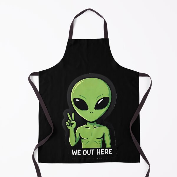 Item preview, We Out Here Cute Green Alien Peace Sign Extraterrestrial Ufo Aesthetic designed and sold by yoddel.