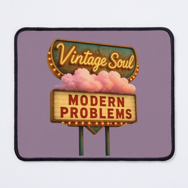Item preview, Vintage Soul Modern Problems – Retro Neon Sign Aesthetic Typography Design designed and sold by KAM-KAM-STORE.