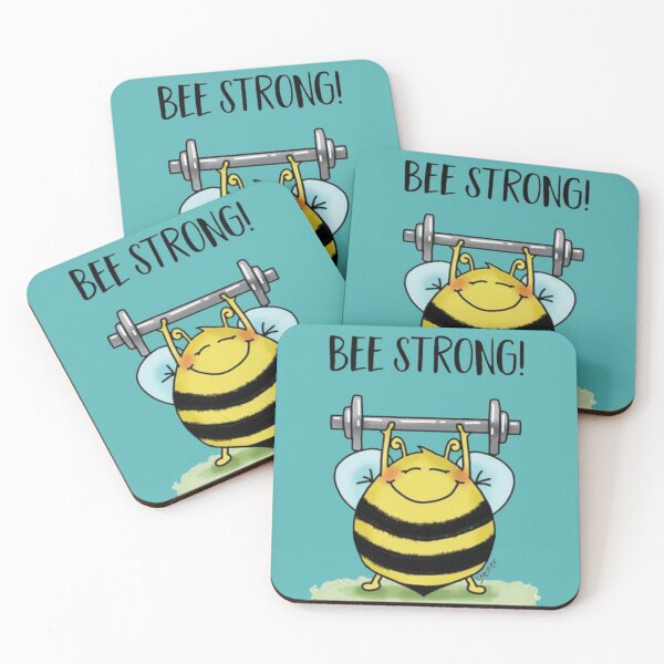 Item preview, Bee Strong | Funny Honey Bee Weightlifting Gym Motivation Design designed and sold by RajDeals.