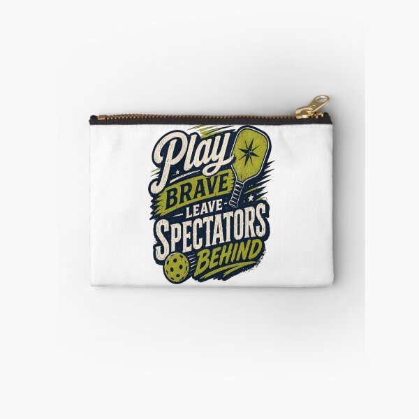 Item preview, Play Brave Leave Spectators Behind | Vintage Pickleball Typography T-Shirt designed and sold by D.Shop.