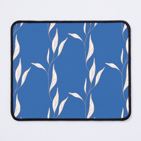 Item preview, Stripes of Leaves - Blue designed and sold by prynadd / Alena's Magic Patterns.