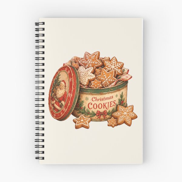 Item preview, Vintage Christmas Cookie Tin – Cozy Gingerbread Holiday Treats designed and sold by Iras-Art-Corner.