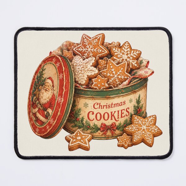 Item preview, Vintage Christmas Cookie Tin – Cozy Gingerbread Holiday Treats designed and sold by Iras-Art-Corner.