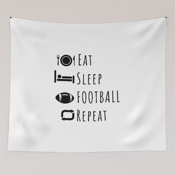 Item preview, Eat, Sleep, Football, Repeat designed and sold by DixieGirlStudio.
