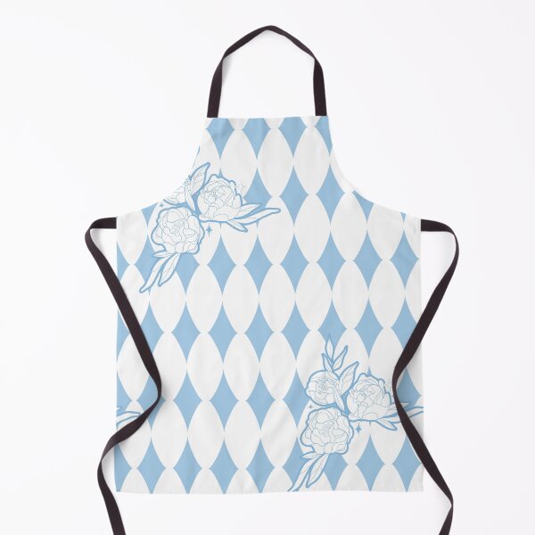 Item preview, Peonies and Stars - Soft Blue designed and sold by prynadd / Alena's Magic Patterns.