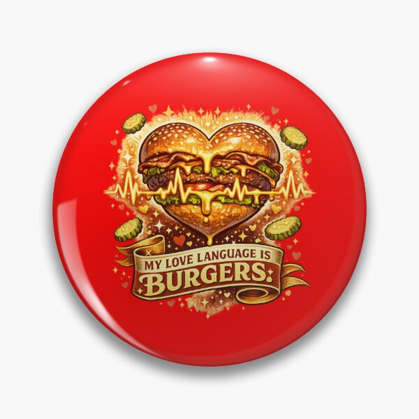 Item preview, My Love Language Is Burgers: Heartbeat EKG Romance Love Declaration designed and sold by irfanshikh.