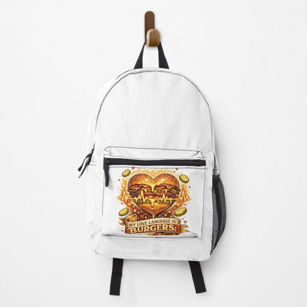 Item preview, My Love Language Is Burgers: Heartbeat EKG Romance Love Declaration designed and sold by irfanshikh.