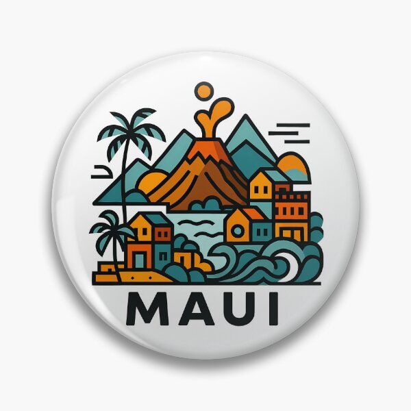 Artikelvorschau, Maui Hawaii Reisesouvenir – Vulkaninsel & tropische Strandkunst entworfen und verkauft von OzzFrequency.