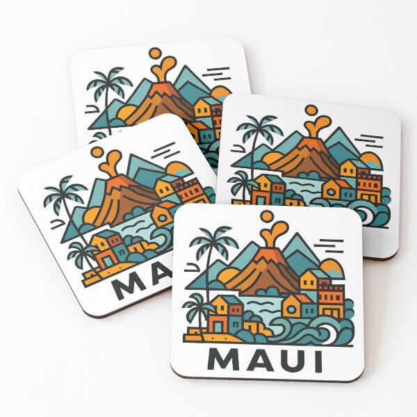 Item preview, Maui Hawaii Travel Souvenir - Volcanic Island & Tropical Beach Art designed and sold by OzzFrequency.
