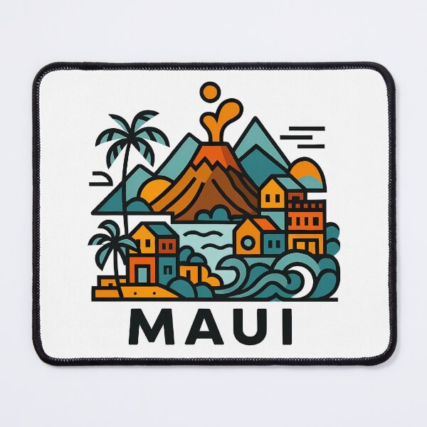 Item preview, Maui Hawaii Travel Souvenir - Volcanic Island & Tropical Beach Art designed and sold by OzzFrequency.