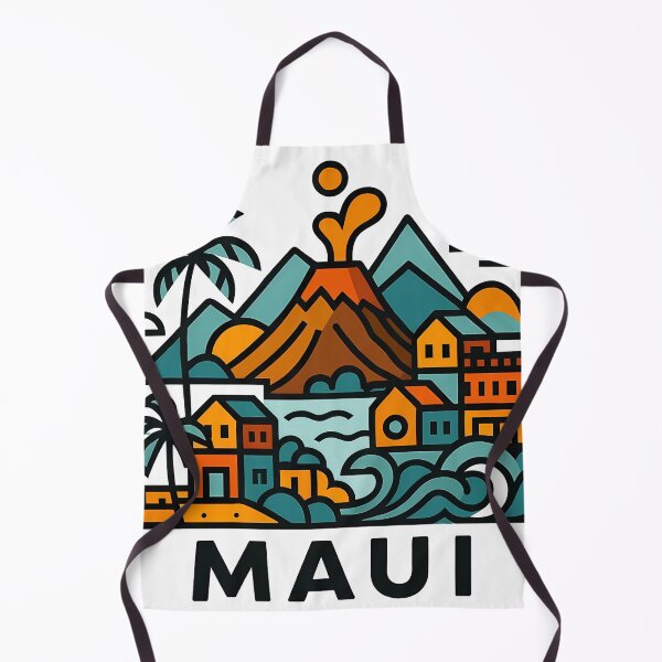 Item preview, Maui Hawaii Travel Souvenir - Volcanic Island & Tropical Beach Art designed and sold by OzzFrequency.