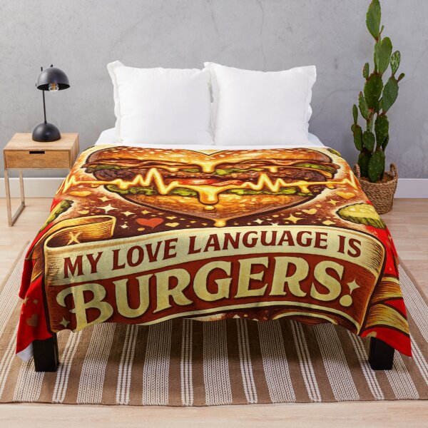 Item preview, My Love Language Is Burgers: Heartbeat EKG Romance Love Declaration designed and sold by irfanshikh.