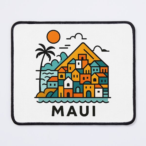 Item preview, Maui Hawaii Travel Souvenir - Volcanic Island & Tropical Beach Art designed and sold by OzzFrequency.