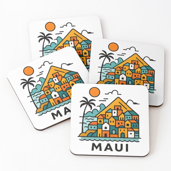 Item preview, Maui Hawaii Travel Souvenir - Volcanic Island & Tropical Beach Art designed and sold by OzzFrequency.