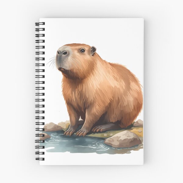 Item preview, Capybara Watercolor Painting designed and sold by RawNaturePrints.