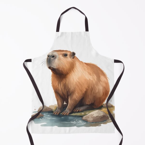 Item preview, Capybara Watercolor Painting designed and sold by RawNaturePrints.