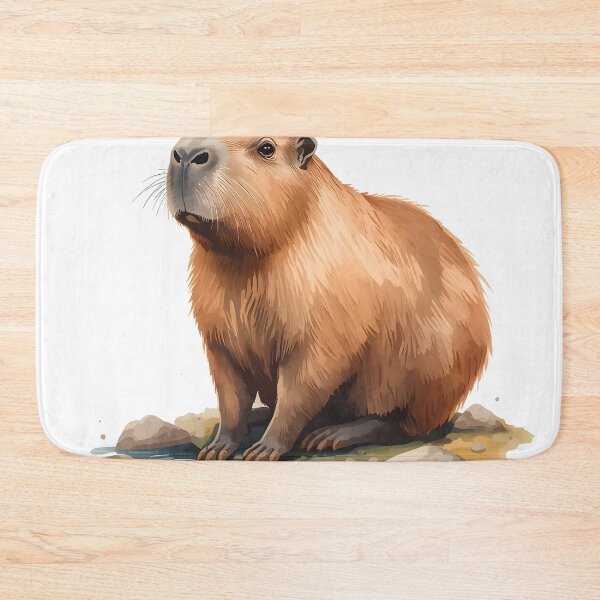 Item preview, Capybara Watercolor Painting designed and sold by RawNaturePrints.