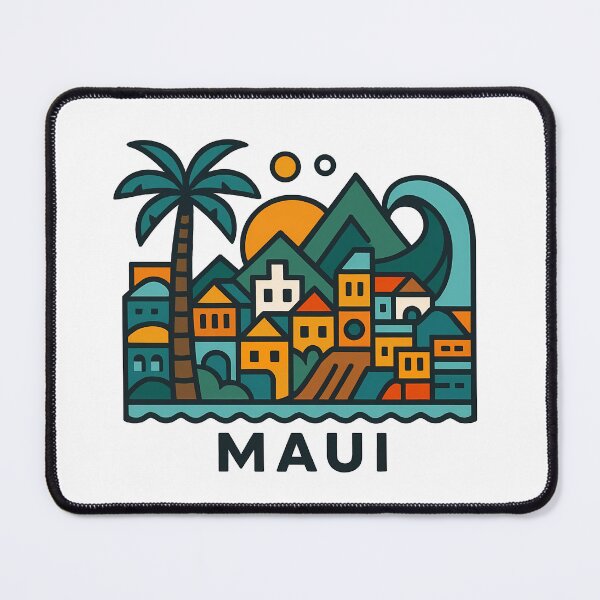 Item preview, Maui Hawaii Travel Souvenir - Volcanic Island & Tropical Beach Art designed and sold by OzzFrequency.