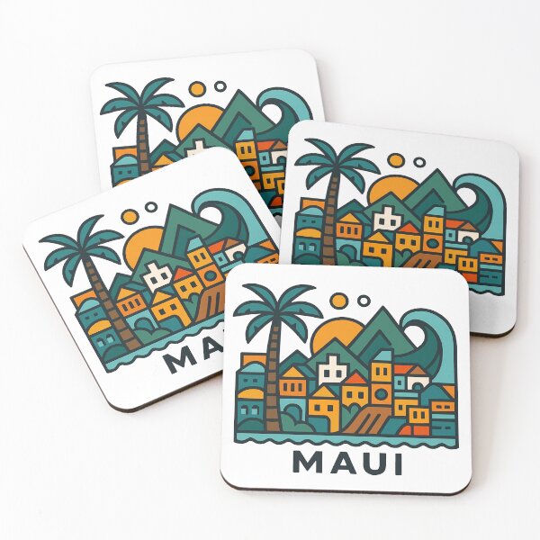 Item preview, Maui Hawaii Travel Souvenir - Volcanic Island & Tropical Beach Art designed and sold by OzzFrequency.