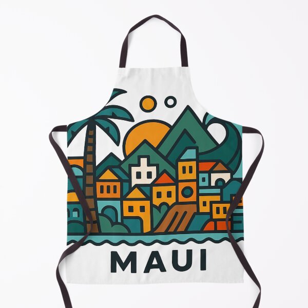Item preview, Maui Hawaii Travel Souvenir - Volcanic Island & Tropical Beach Art designed and sold by OzzFrequency.