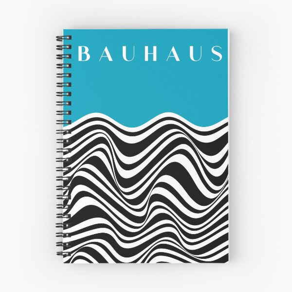 Item preview, Bauhaus Blue and Black Op Art Wavy designed and sold by FaizArtShop.