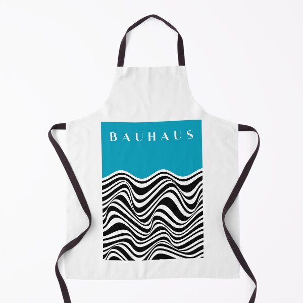 Item preview, Bauhaus Blue and Black Op Art Wavy designed and sold by FaizArtShop.