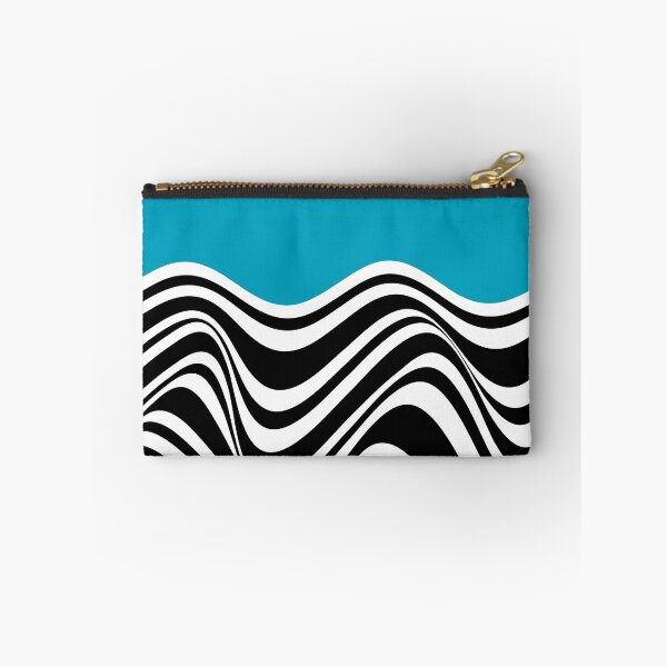 Item preview, Bauhaus Blue and Black Op Art Wavy designed and sold by FaizArtShop.