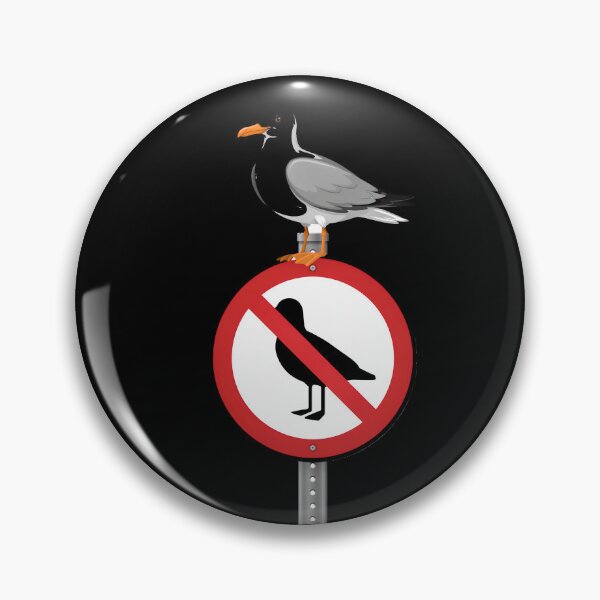 Item preview, Funny Seagull Ignoring No Seagulls Sign Rebellious Bird Humor For Beach Lovers designed and sold by yoddel.