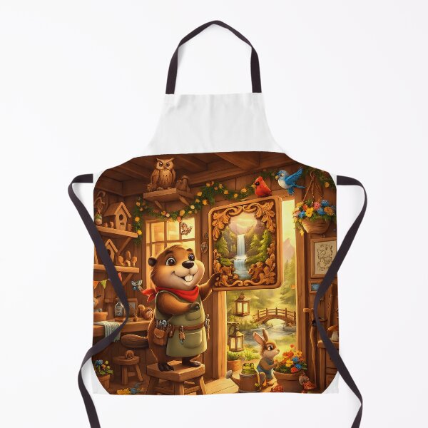Item preview, Happy Beaver Adventures | Woodland Workshop Decorating Day designed and sold by Clothes With Smiling Animals Walt Gral.