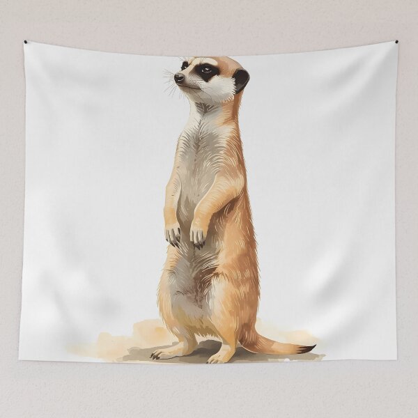 Item preview, Meerkat Watercolor Painting designed and sold by RawNaturePrints.
