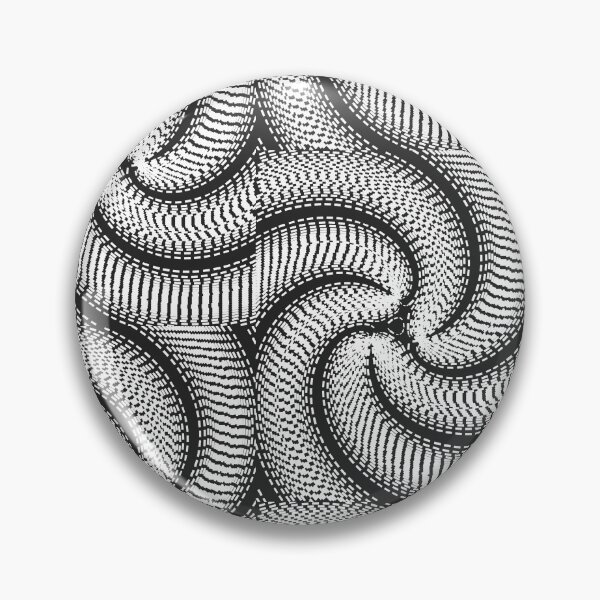 Item preview, Geometric Triple Vortex Brick LineArt (WhiteLineColor) designed and sold by molivi.