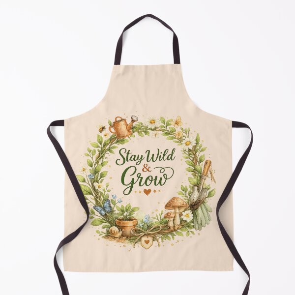 Item preview, Stay Wild & Grow | Botanical Watercolor Floral Wreath Inspirational Nature Design designed and sold by NovaNest Studio.