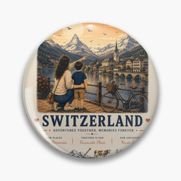 Item preview, Switzerland Mother Son Duo Adventures Together Memories Forever designed and sold by BagFactoryUK.