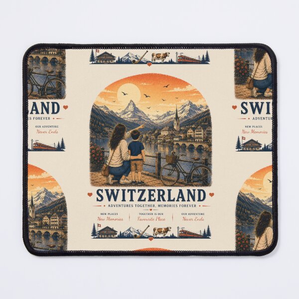 Item preview, Switzerland Mother Son Duo Adventures Together Memories Forever designed and sold by BagFactoryUK.