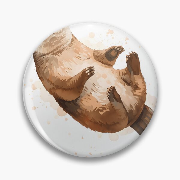 Item preview, Sea Otter Watercolor Painting designed and sold by RawNaturePrints.