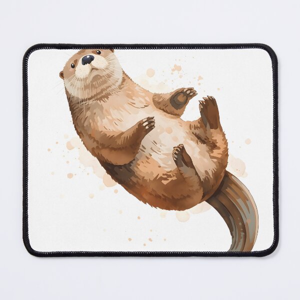 Item preview, Sea Otter Watercolor Painting designed and sold by RawNaturePrints.