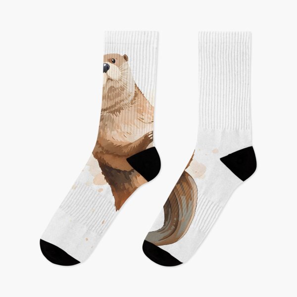 Item preview, Sea Otter Watercolor Painting designed and sold by RawNaturePrints.
