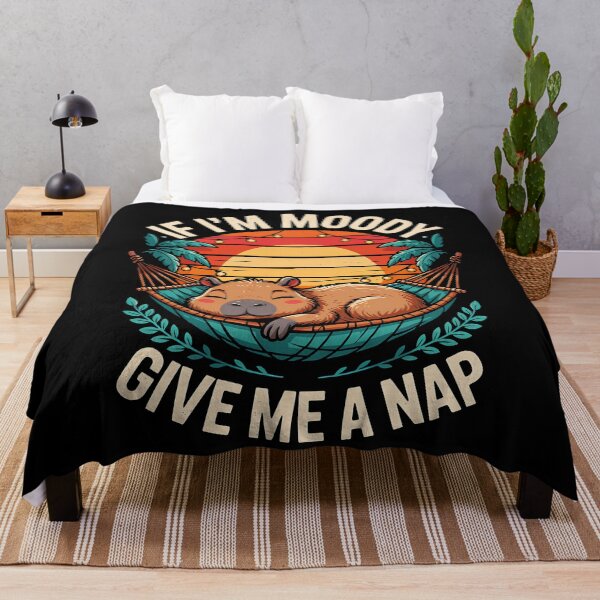 Item preview, If Im Moody Give Me A Nap Cute Capybara Hammock Sunset Nap Lover designed and sold by yoddel.