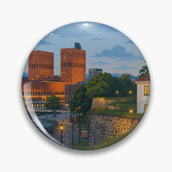 Item preview, Oslo City Hall Souvenir – Norway in Flat Design designed and sold by Souvenir-Travel.