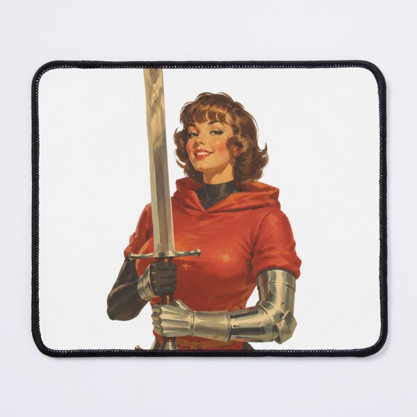 Item preview, Vintage Warrior Pin Up | Medieval Fantasy Knight Girl Illustration designed and sold by Cosplayvintage.
