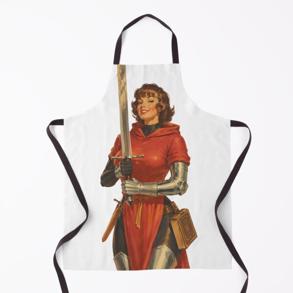 Item preview, Vintage Warrior Pin Up | Medieval Fantasy Knight Girl Illustration designed and sold by Cosplayvintage.