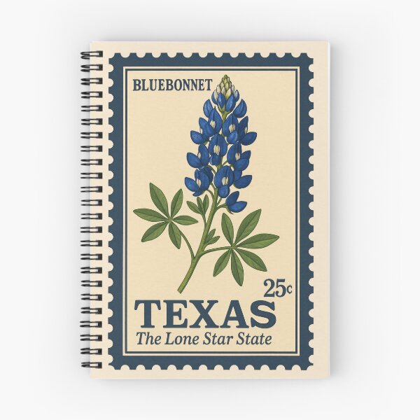 Item preview, Texas Travel Poster | Vintage Style Bluebonnet Wall Art  designed and sold by codeslinger.