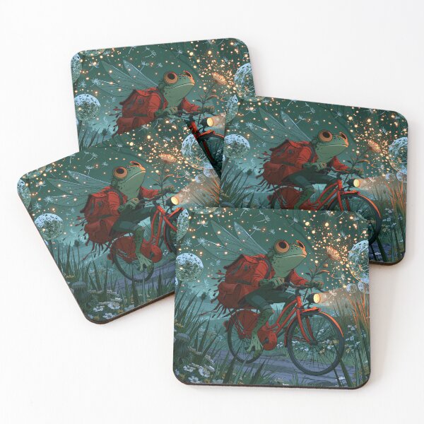Item preview, Frog on a Bicycle — He's Doing His Best designed and sold by FrostyFrisby.