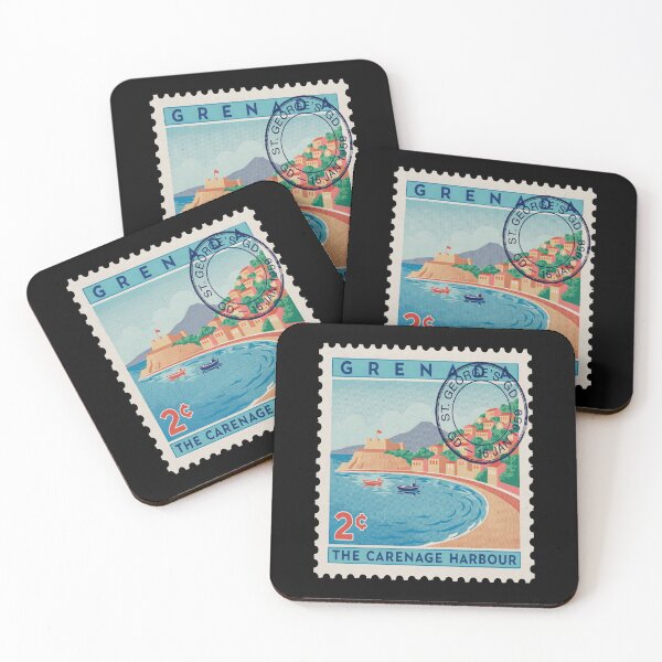 Item preview, Grenada St George’s Caribbean Harbour Postage Stamp Sticker designed and sold by stickercuffs.
